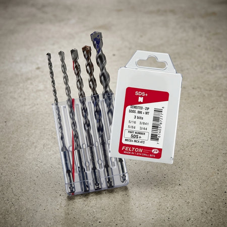 5-Piece SDS-Plus Carbide Masonry Drill Bit Set