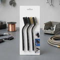 3-Piece Detail Wire Brush Set (Nylon, Brass, Stainless)