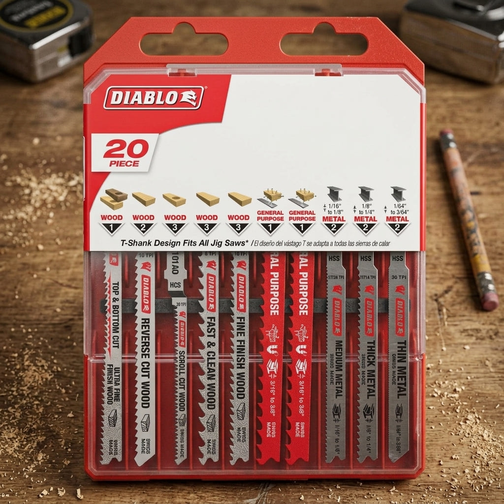 20-Piece Universal Oscillating Multi-Tool Blade Kit
