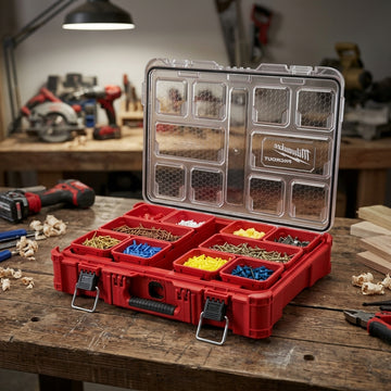 19 in. Small Parts Organizer with Removable Bins